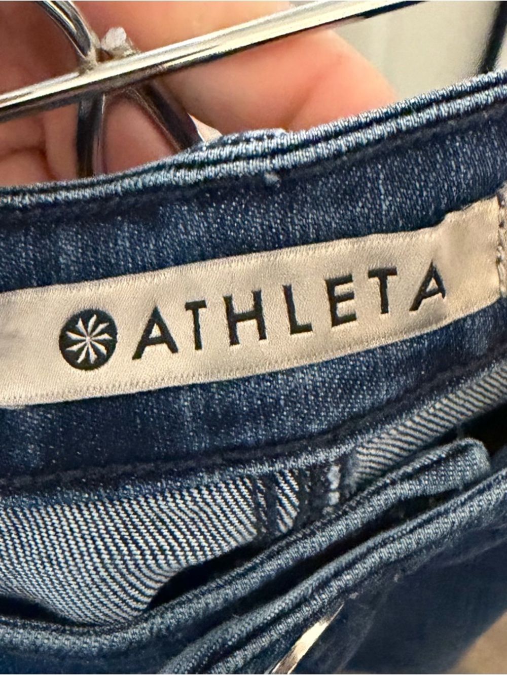 Athleta ladies Straight Jeans in Dark Blue Denim - Picture 3 of 4